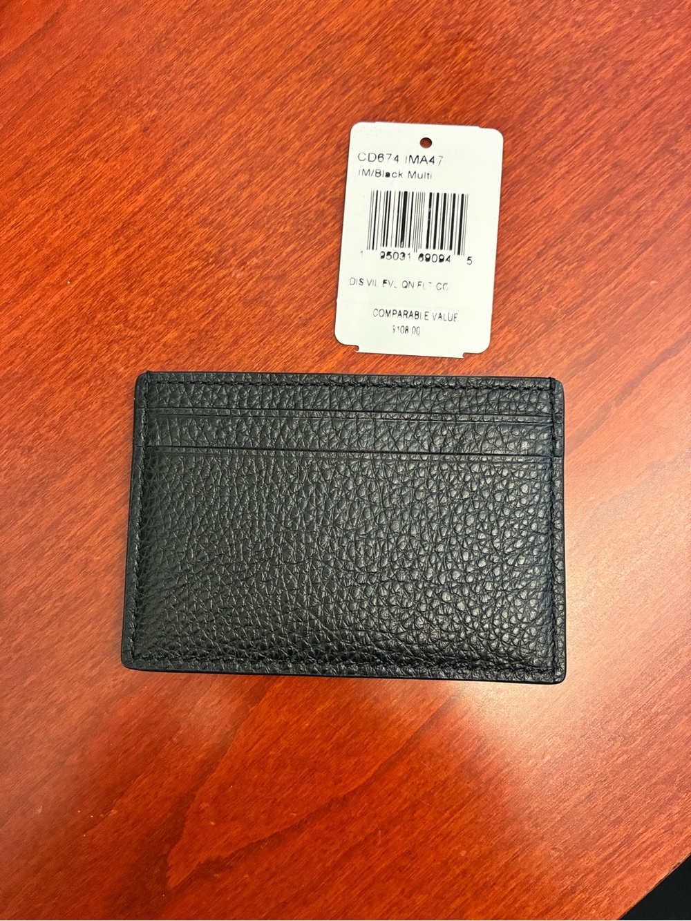 Disney X Coach Card Case With Evil Queen Motif, Black - Picture 2 of 5